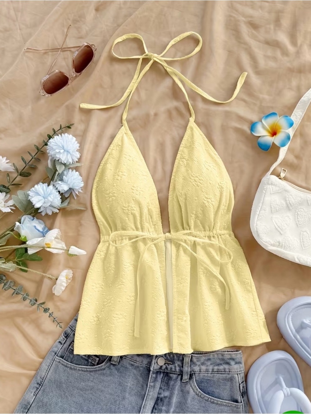 Halter Babydoll Crop Top
